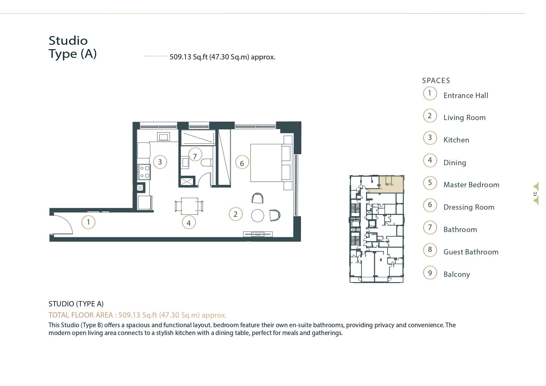 Whitestone Residence Studio floor plan