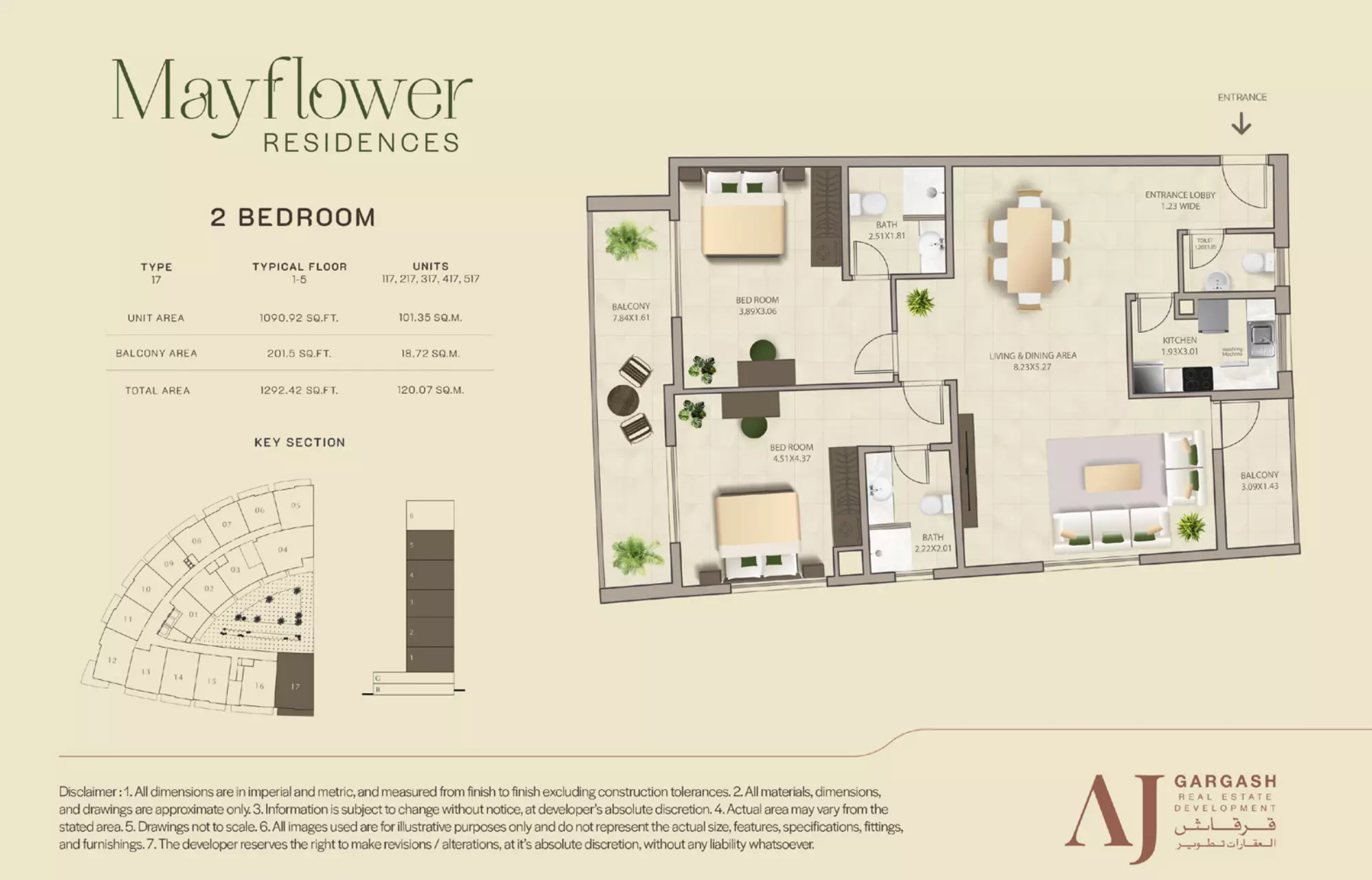 Mayflower Residences 2BR floor plan