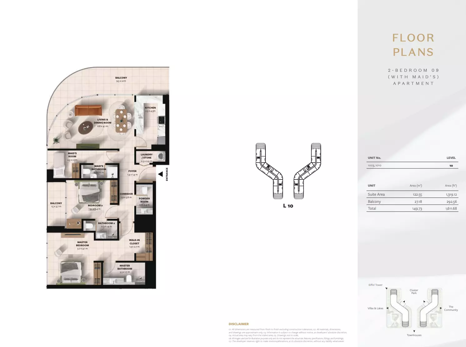 Cascada 2BR floor plan