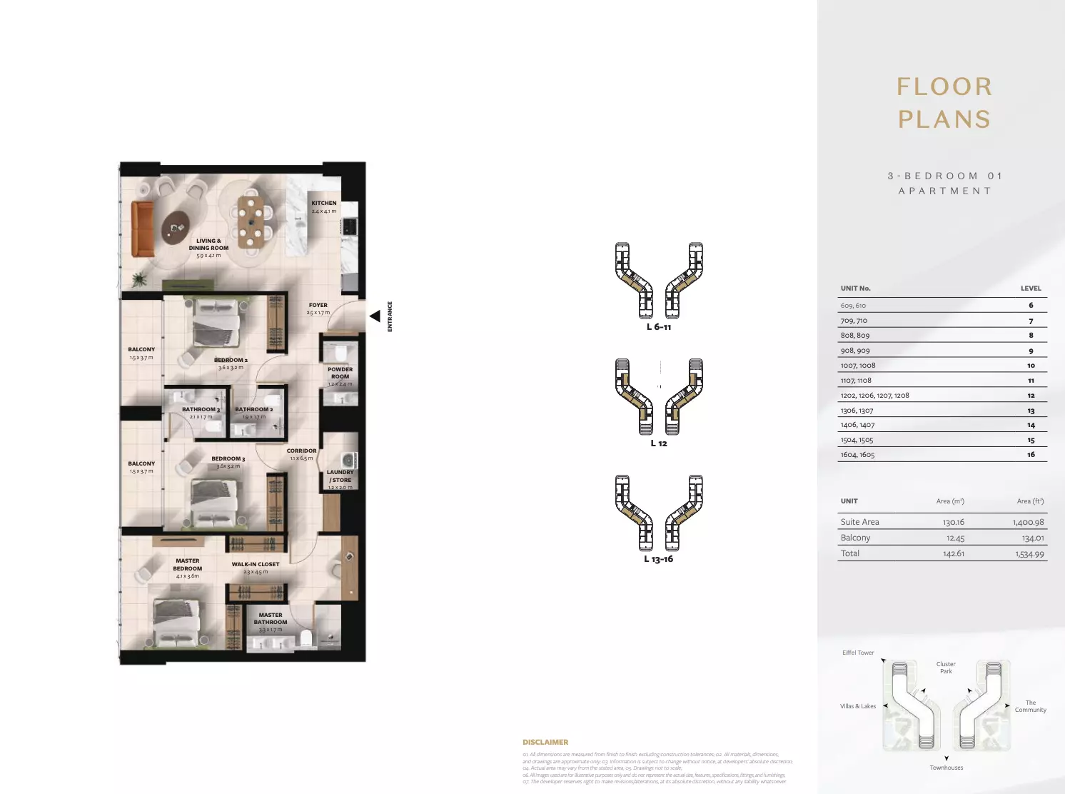 Cascada 3BR floor plan
