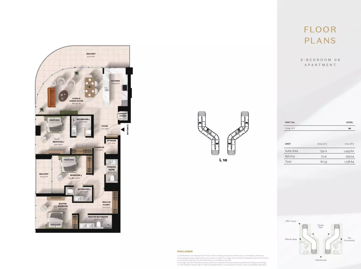 Cascada 3BR floor plan