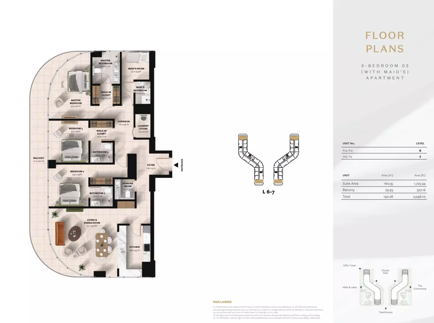 Cascada 3BR floor plan