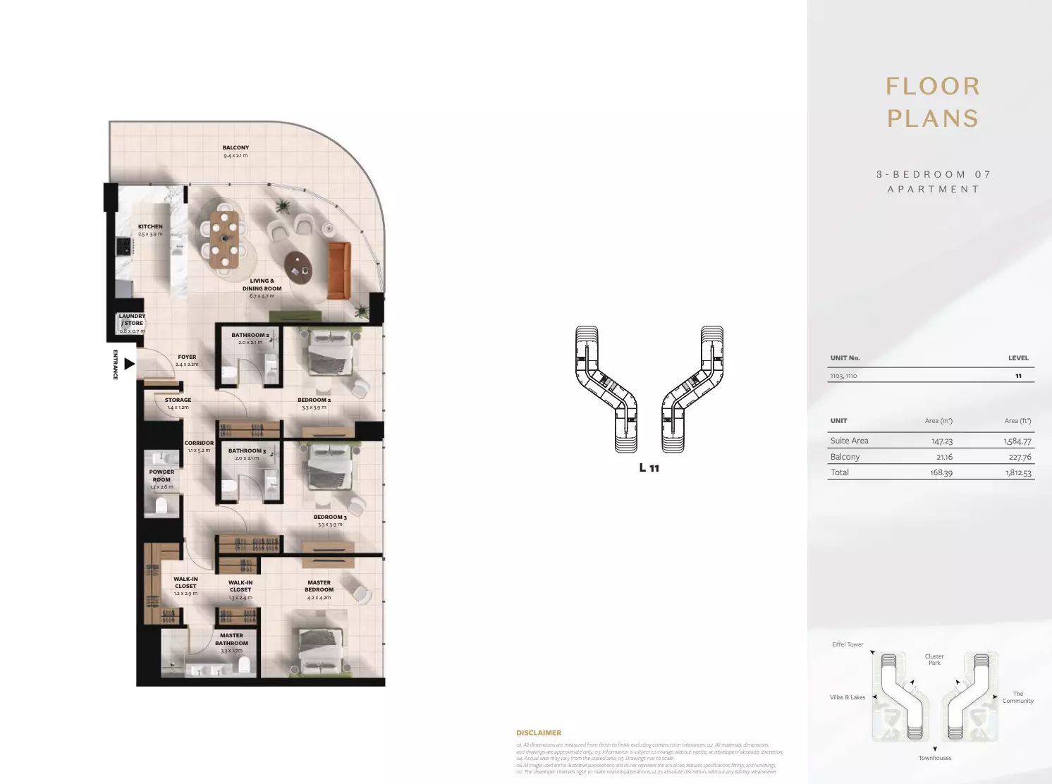 Cascada 3BR floor plan