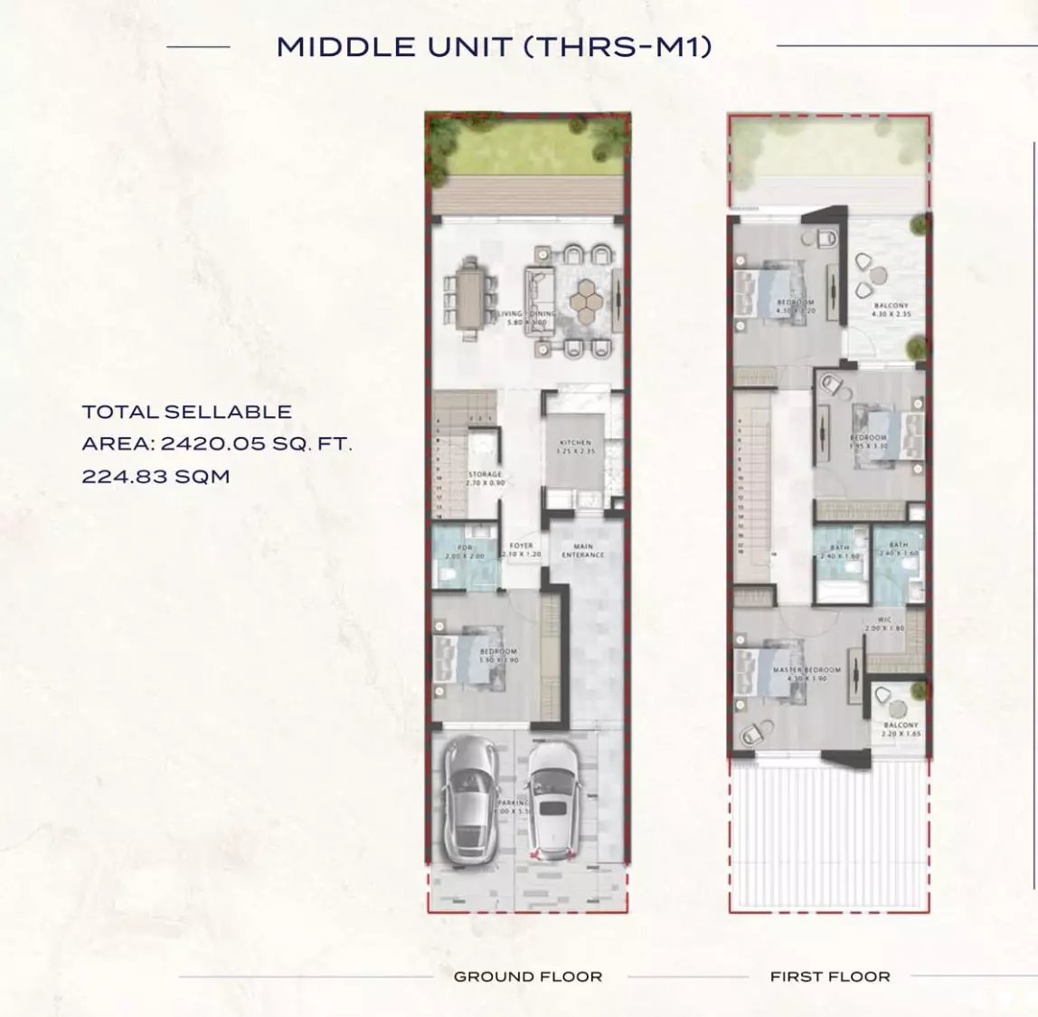 DAMAC Riverside 4BR floor plan