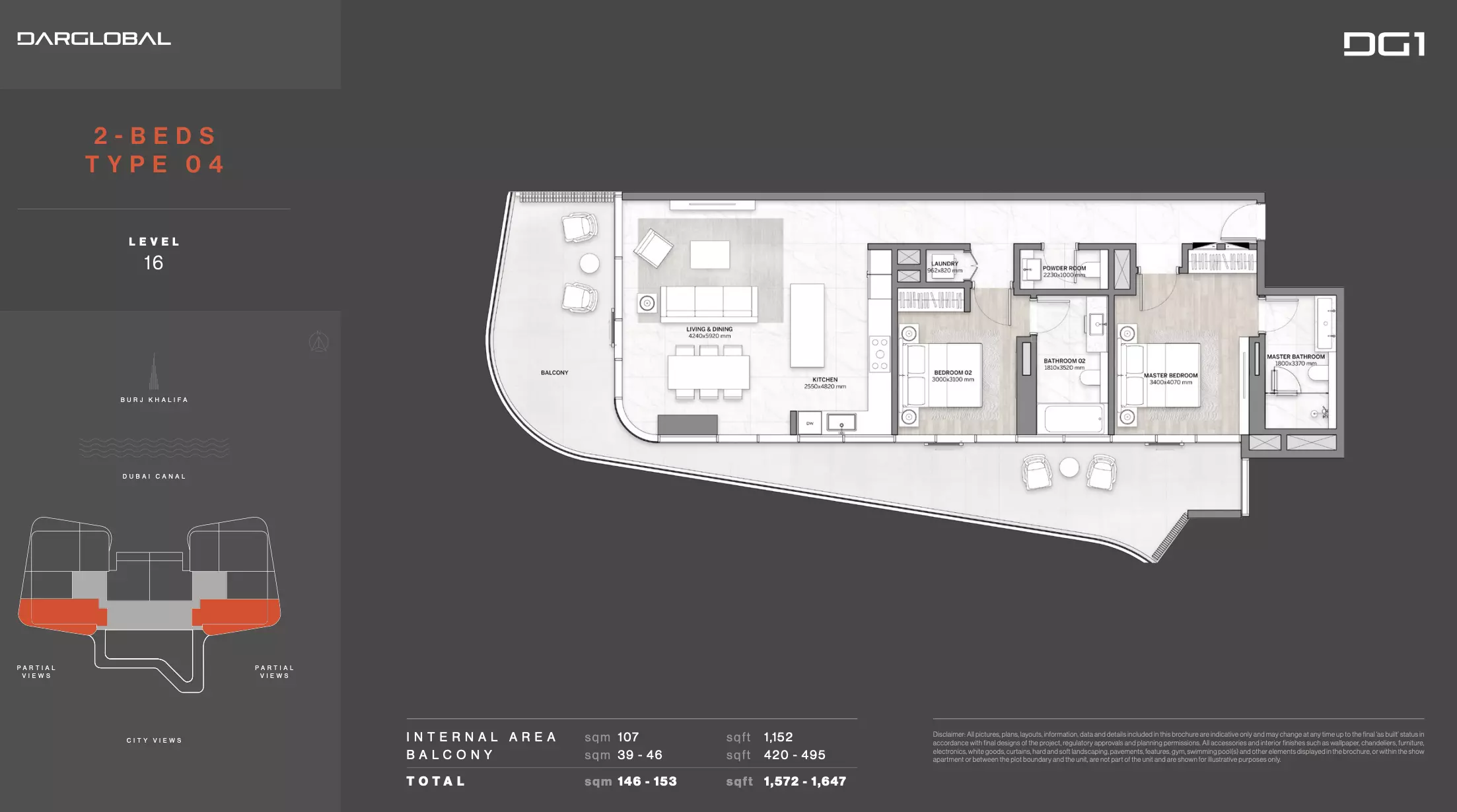 DG1 2BR floor plan