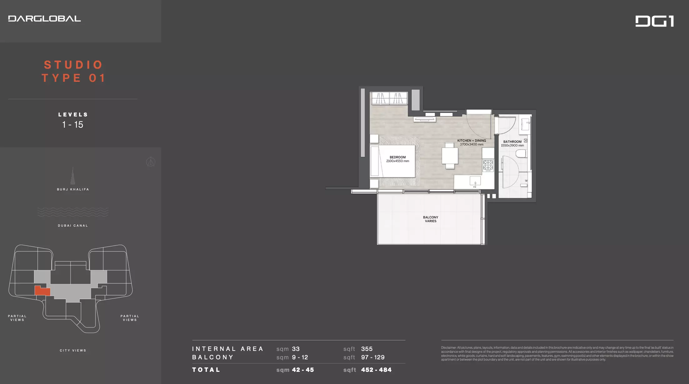 DG1 Studio floor plan