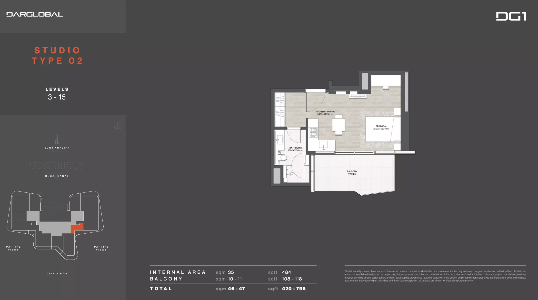 DG1 Studio floor plan