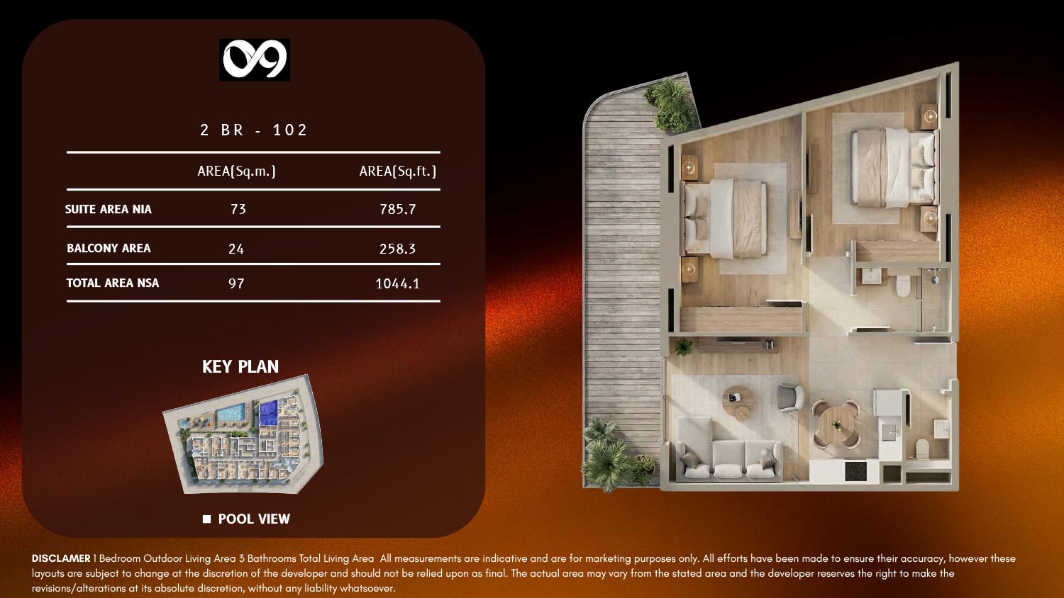 09 Life Residences 2BR floor plan