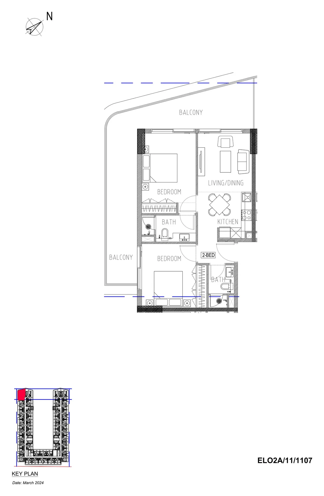 ELO 2 2BR floor plan