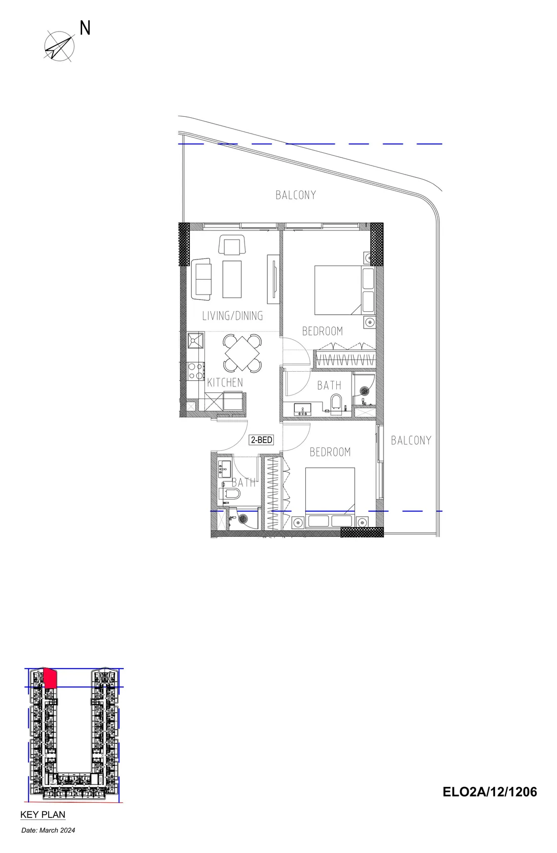 ELO 2 2BR floor plan