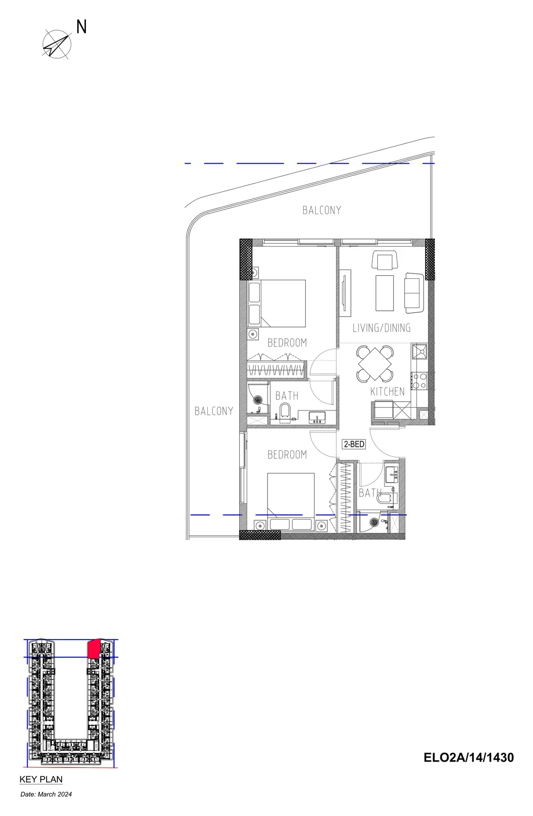 ELO 2 2BR floor plan