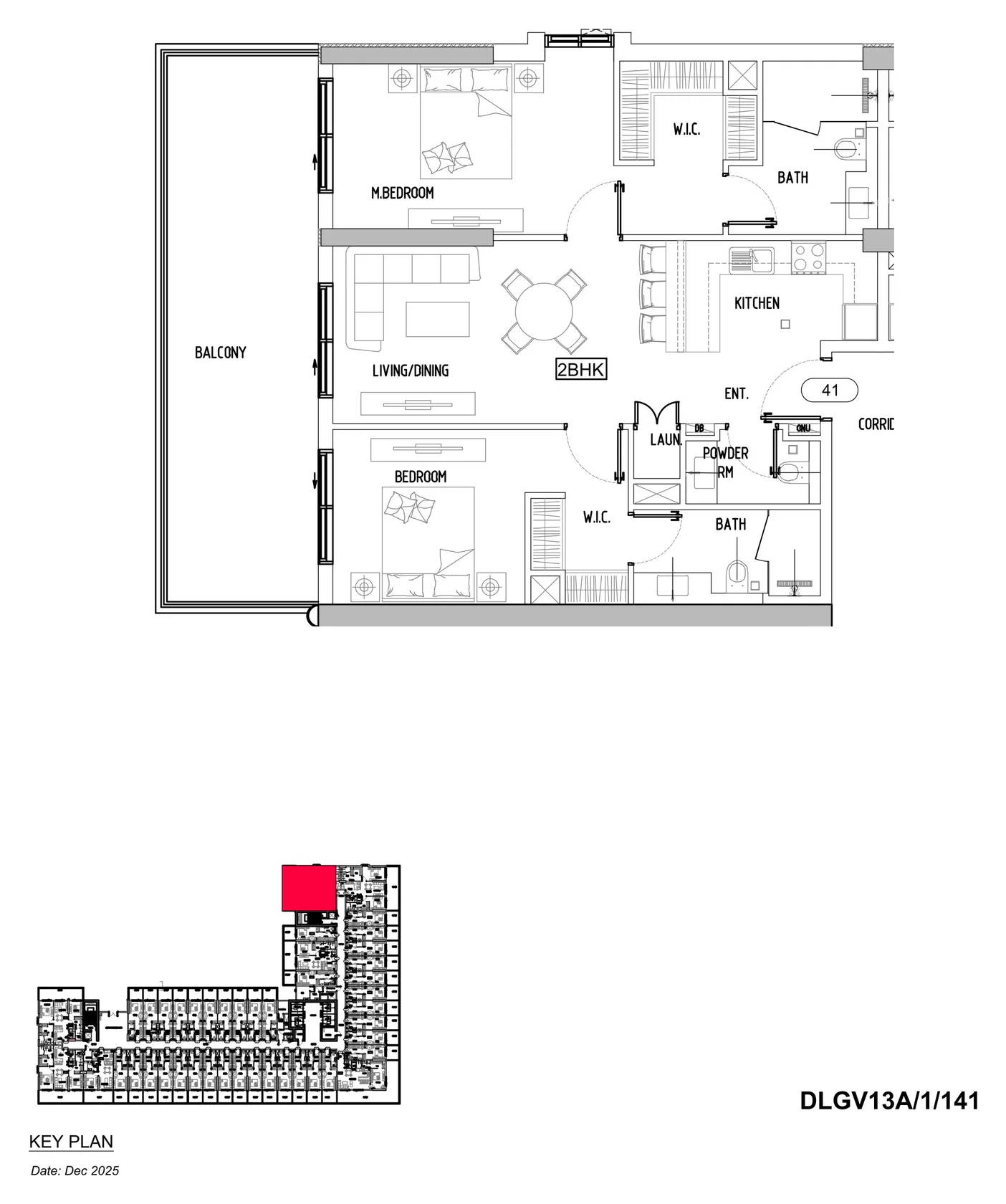 DAMAC Lagoons - Lagoon Views 13 2BR floor plan