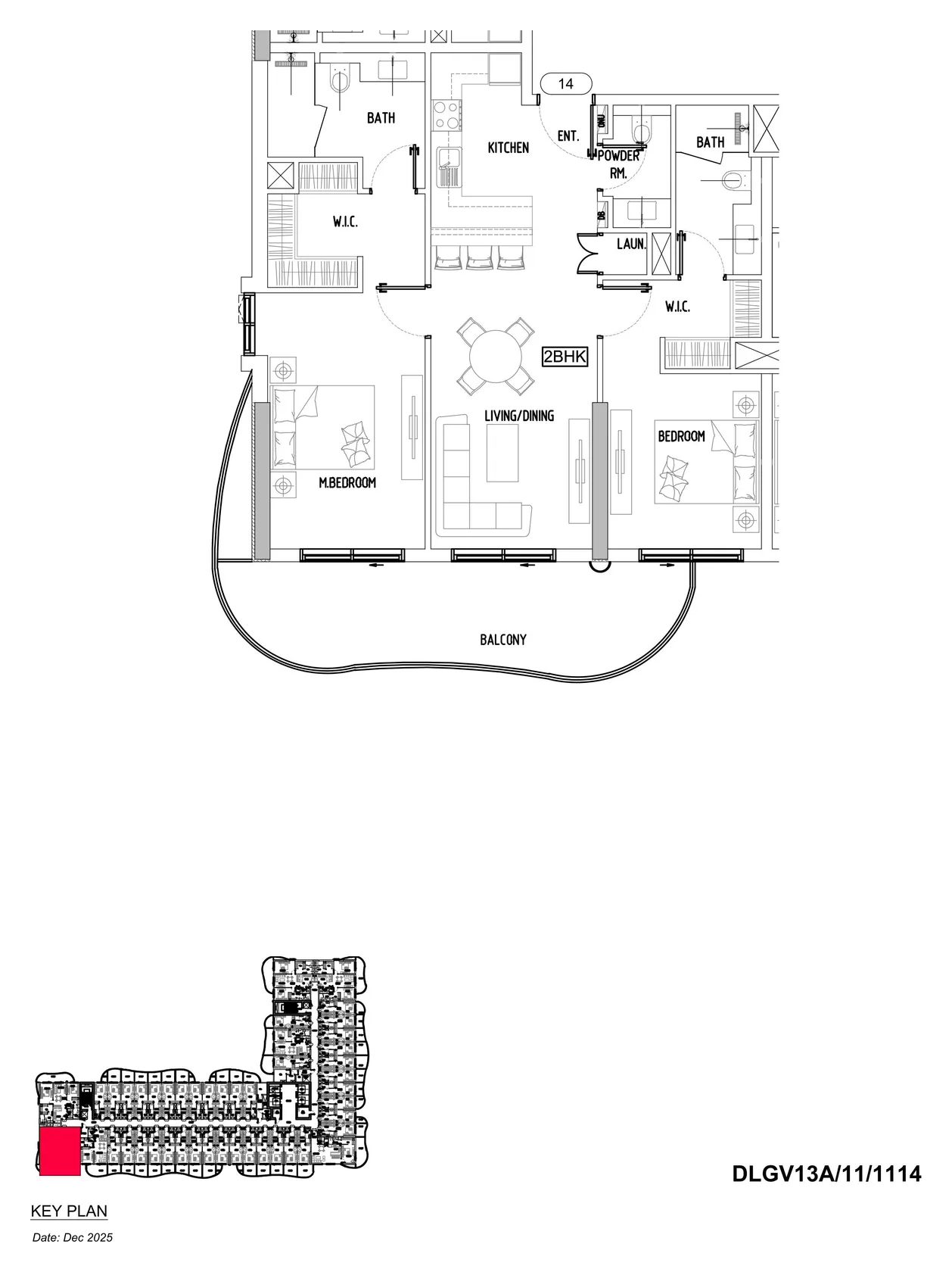 DAMAC Lagoons - Lagoon Views 13 2BR floor plan