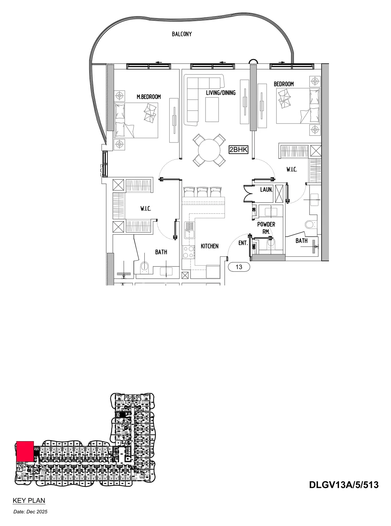 DAMAC Lagoons - Lagoon Views 13 2BR floor plan
