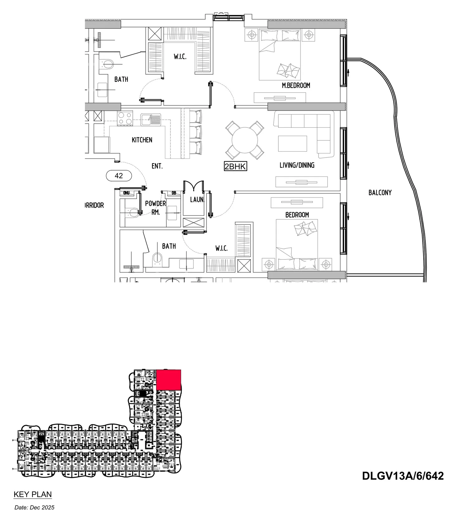 DAMAC Lagoons - Lagoon Views 13 2BR floor plan