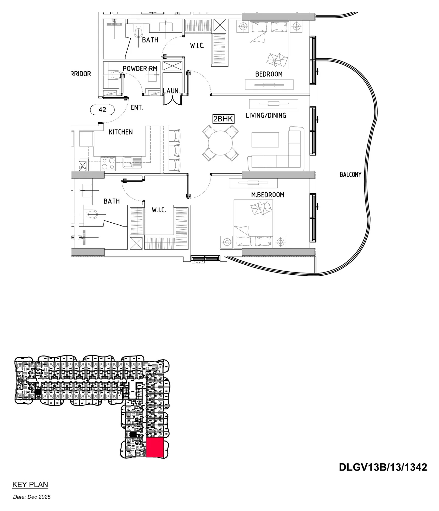 DAMAC Lagoons - Lagoon Views 13 2BR floor plan