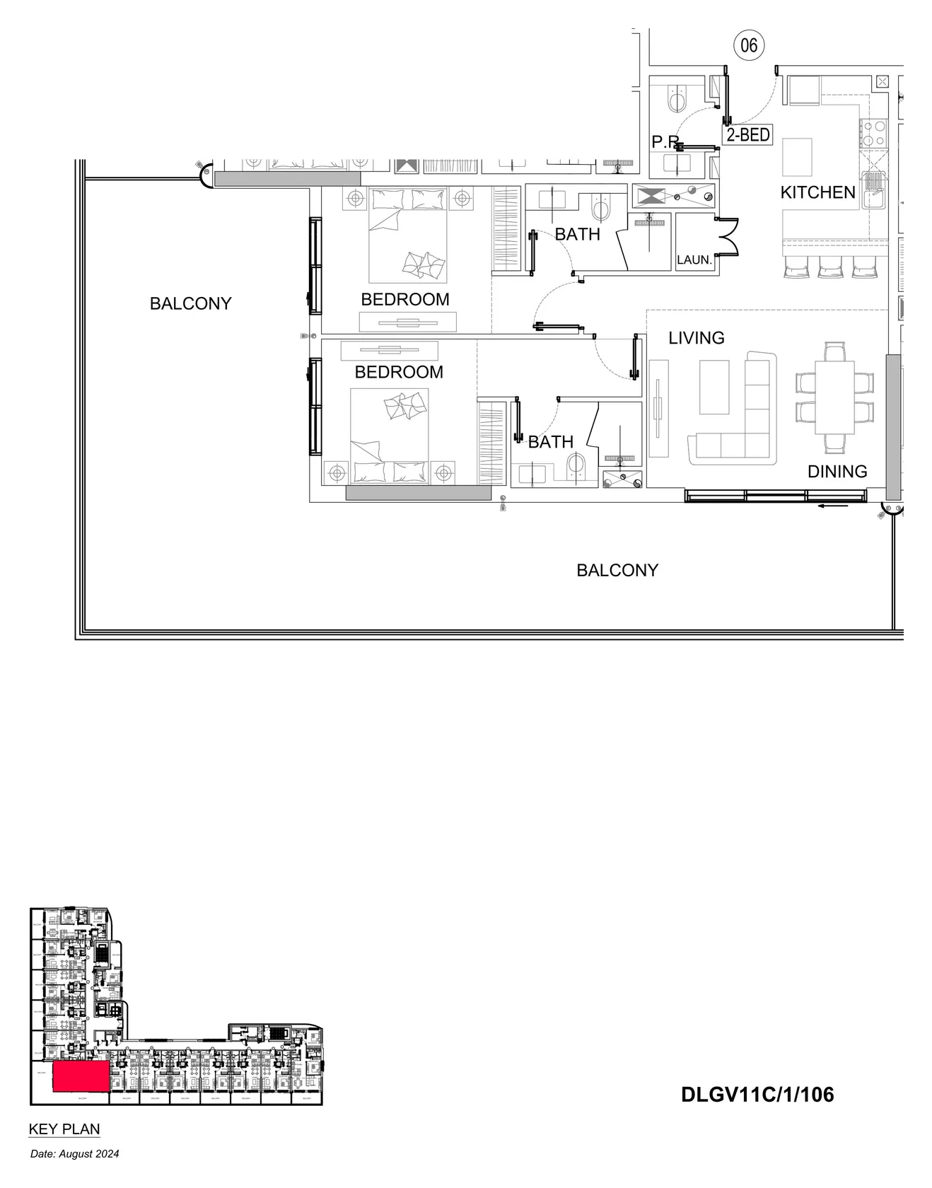 DAMAC Lagoons - Lagoon Views 11 2BR floor plan