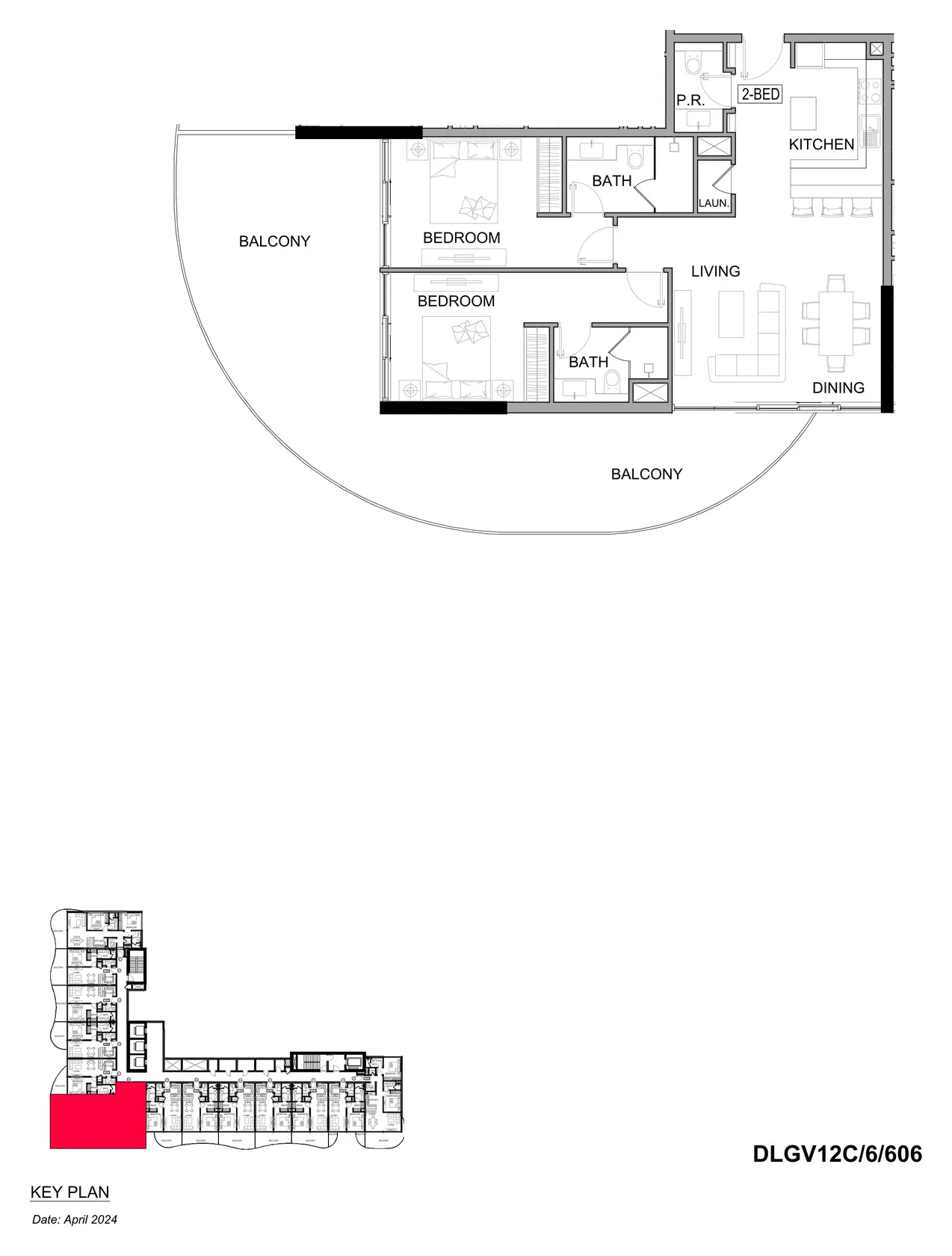DAMAC Lagoons - Lagoon Views 12 2BR floor plan